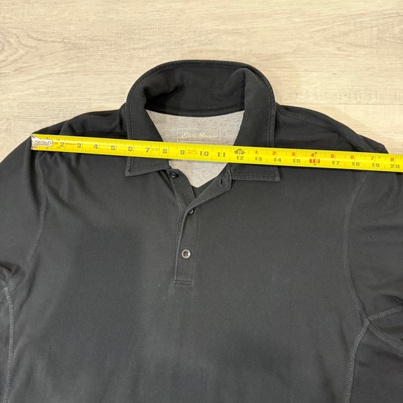 Eddie Bauer Size L FreeDry Classic Black Polo Shirt Size L - Picture 14 of 17